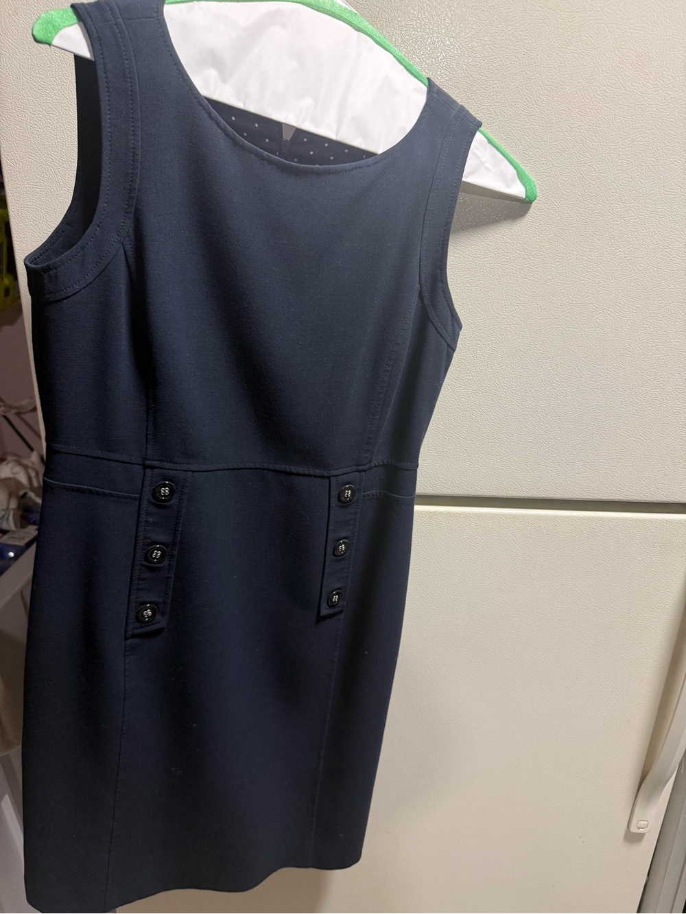 Tahari Classic Sleeveless Navy Sheath Dress